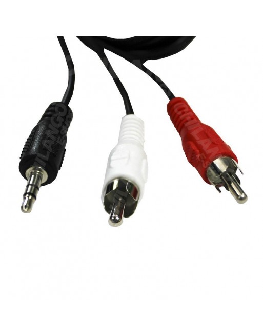 Extensión Audio Y Plug 3.5 Mm Estéreo A Doble Rca 1.8m