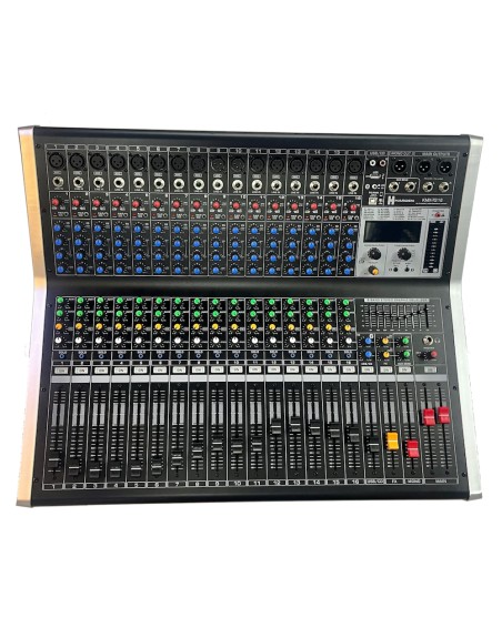 Mezcladora Amplificada 16 Canales Usb Bluetooth Efectos Kmx-Ts16