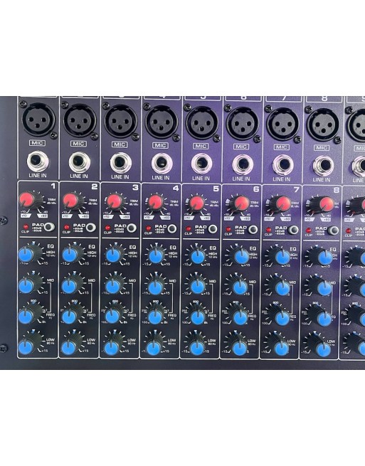Mezcladora Amplificada 16 Canales Usb Bluetooth Efectos Kmx-Ts16