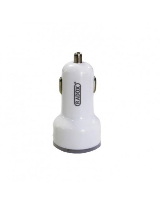 Adaptador De Alimentacion AUTOMOTRIZ DOBLE Usb BLANCO