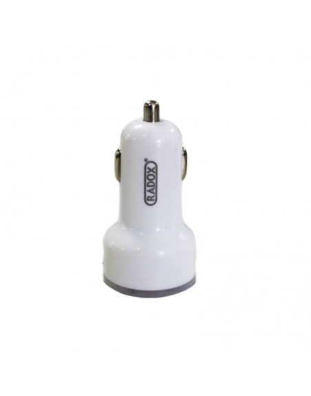 Adaptador De Alimentacion AUTOMOTRIZ DOBLE Usb BLANCO