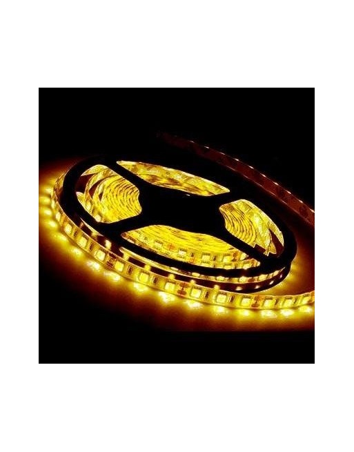 KIT CINTA TIRA EN ROLLO LEDS 5050 IP65 BLANCO CALIDO + FUENTE