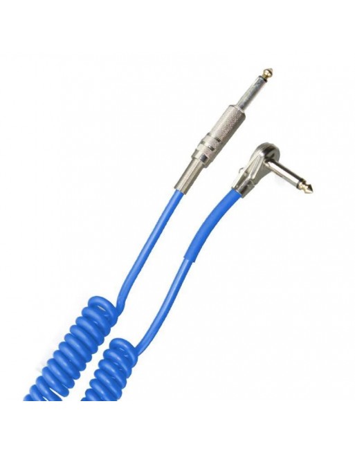Extensión Azul espiral para guitarra con plugs 6 metros