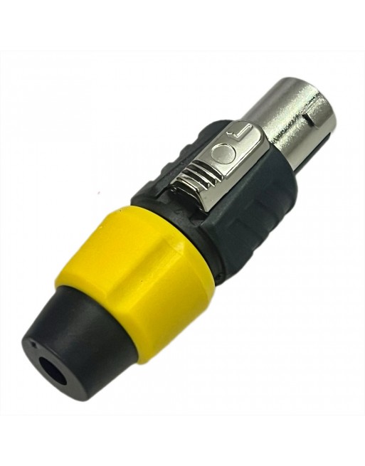 Conector Speakon Harden Plug 4 Pin Metal Amarillo