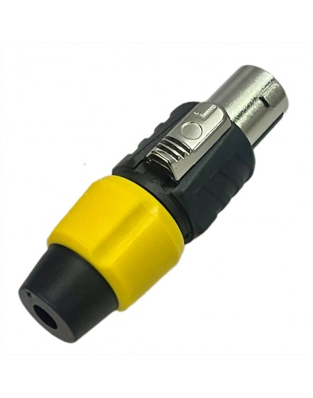 Conector Speakon Harden Plug 4 Pin Metal Amarillo