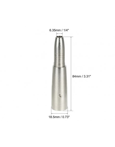 Adaptador de Plug Cannon a Jack 6.3 mm Monoaural