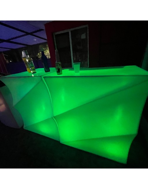 BARRAS BEBIDAS PREMIUM ILUMINADA CON HIELERA ILUMINADA