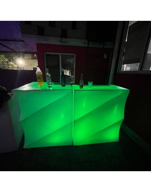 BARRAS BEBIDAS PREMIUM ILUMINADA CON HIELERA ILUMINADA