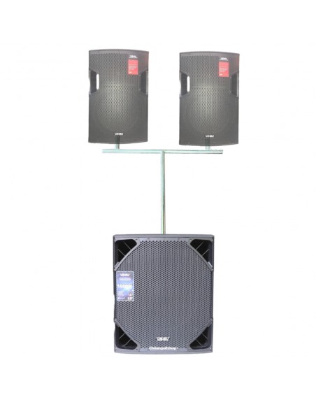 Stand Poste RUDO para elevar 2 bafles en subwoofer