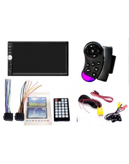 Auto Estereo Pantalla USB Bluetooth FM dobleDin Universal mp5-7012