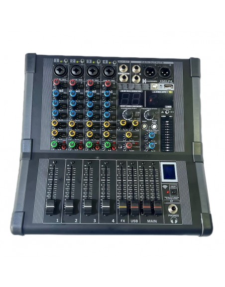Mezcladora Amplificada Estereo 4 Canales Usb Bluetooth ...