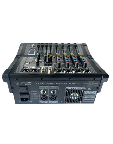 Mezcladora Amplificada Estereo 4 Canales Usb Bluetooth ...