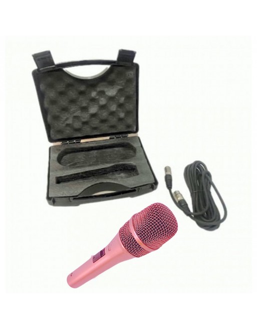Microfono Rosado Profesional Alambrico Kmi 12