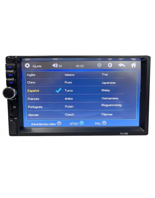 Auto Estereo Pantalla USB Bluetooth FM dobleDin Universal mp5-7018