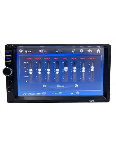 Auto Estereo Pantalla USB Bluetooth FM dobleDin Universal mp5-7018