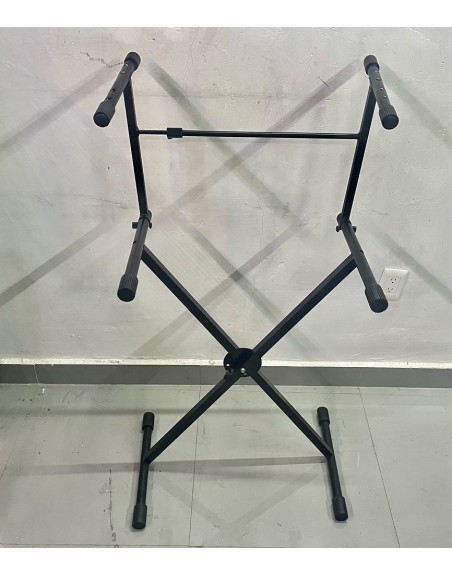 Base Soporte Doble Metalico Para Teclado Reforzado Outlet