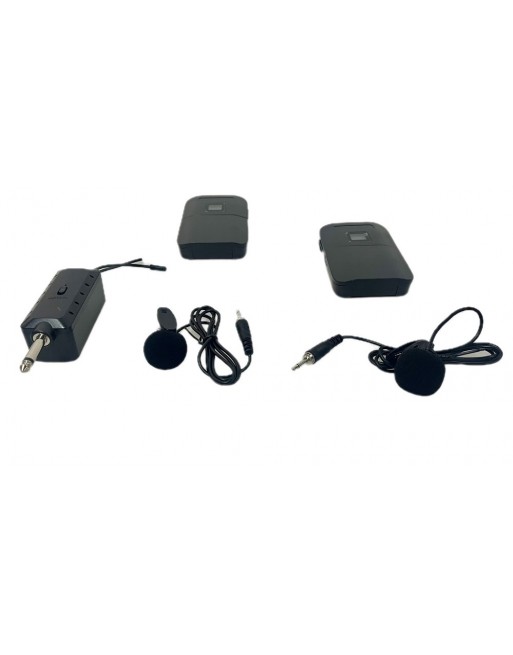 Set 2 Microfonos de solapa Inalambricos VHF MKF-06