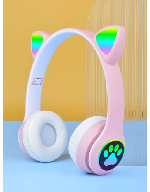 Audifonos Rosas Bluetooth Cat Ear VIV-23M