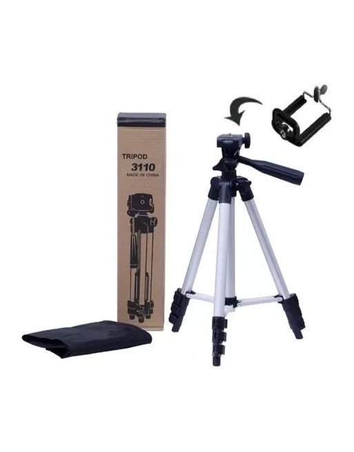 Treppiede Portatile In Alluminio Tripie Per Cellulare E Fotocamera - 135cm