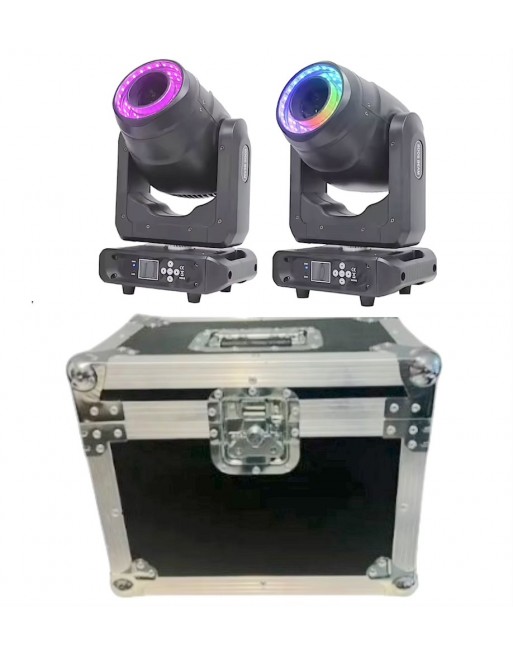 Case 2 Cabezas Roboticas LED Spot INFINITY 150W