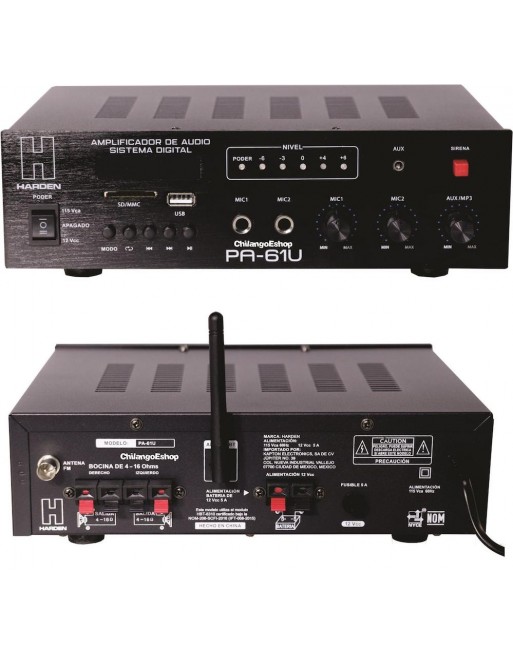Amplificador Publidifusion USB SD Bluetooth Auxiliar