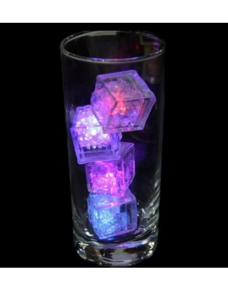 12 Cubos Hielo Led Fiesta Evento Neonmania