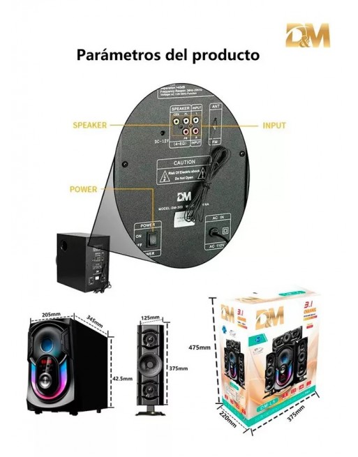 Sistema De Sonido Multimedia RCA USB Bluetooth L5
