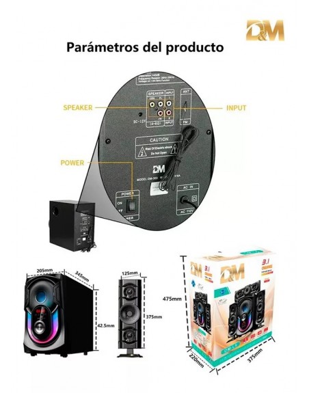 Sistema De Sonido Multimedia RCA USB Bluetooth L5