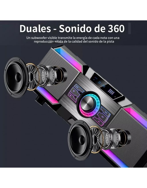 Minicomponente DM-H3001 Multimedia Speaker Sonido 3D RGBA