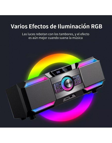 Minicomponente DM-H3001 Multimedia Speaker Sonido 3D RGBA