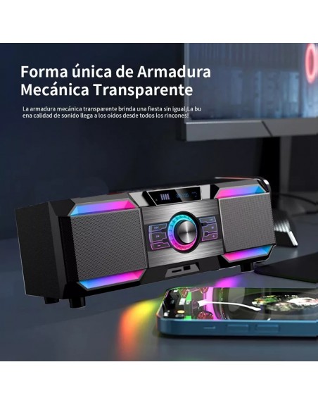 Minicomponente DM-H3001 Multimedia Speaker Sonido 3D RGBA