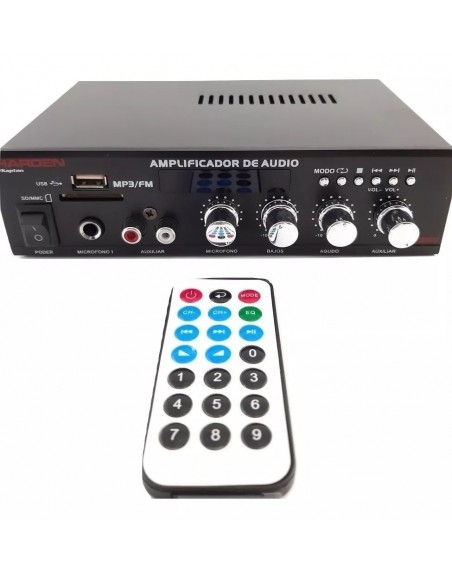 Amplificador Mp3 USB Fm Aux Harden Pa-126u