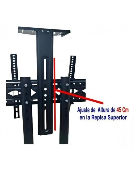 Soporte De Piso Para Pantalla con repisas Uso Rudo 32" - 65"