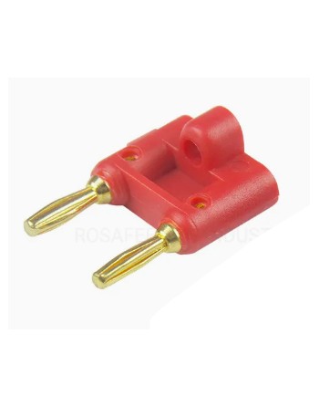 Conector doble banana ROJO...