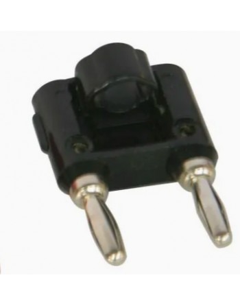 Conector doble banana NEGRO