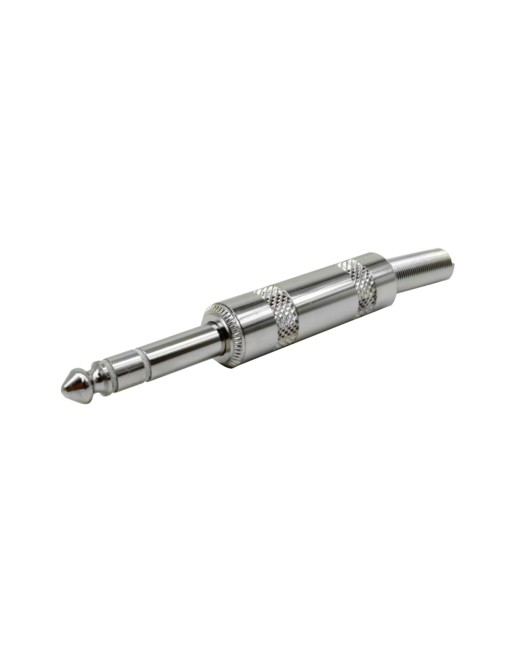 Plug 6.3mm Estéreo Baquelita Metálico con resorte protector