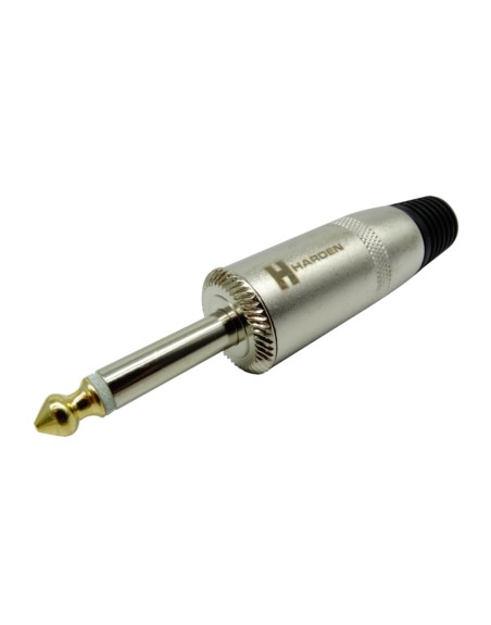 Plug 6.3mm monoaural baquelita reforzado metálico punta dorada