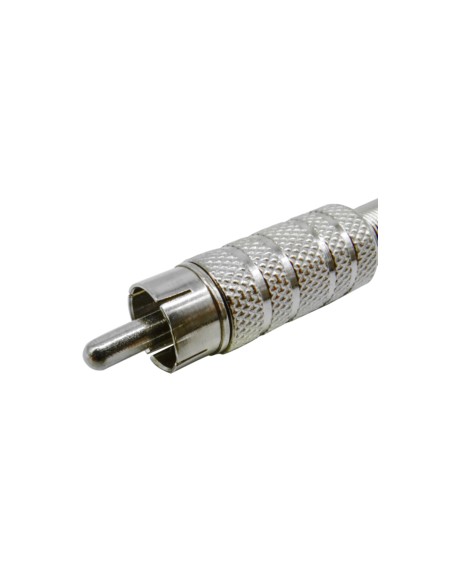 Plug RCA de Metal con protector de cable Mediano Metálico