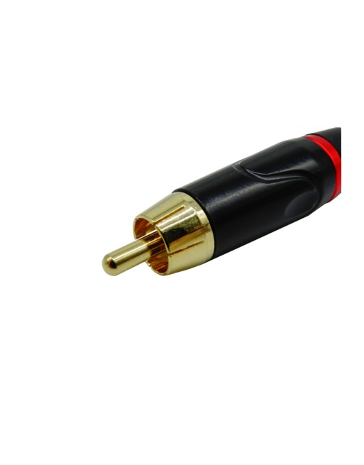 Conector Plug (Macho) RCA Metálico Rojo