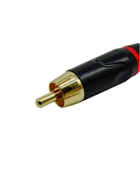Conector Plug (Macho) RCA Metálico Rojo