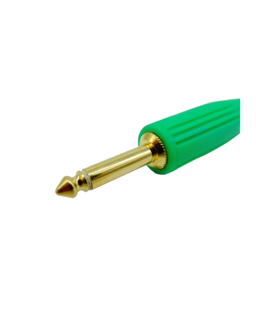 Plug 6.3mm Monoaural Punta dorada Verde