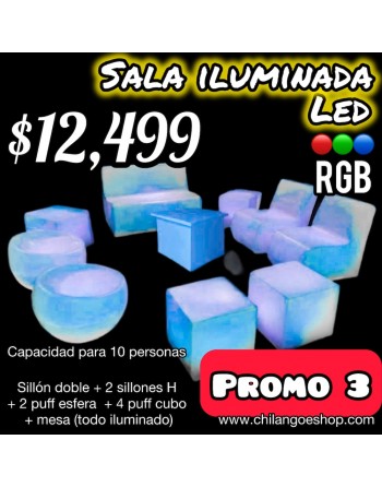 Sala Lounge Led Iluminado...