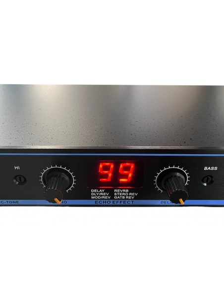 Mezcladora de audio de rack con echo y delay para microfonos