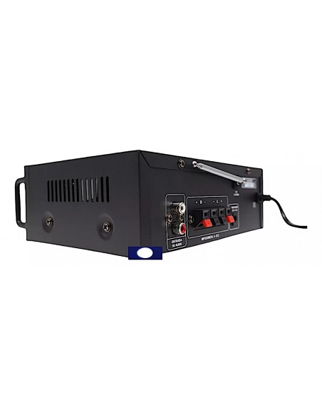 Amplificador De Perifoneo 2 Canales Bluetooth Usb Sd Fm 010-702