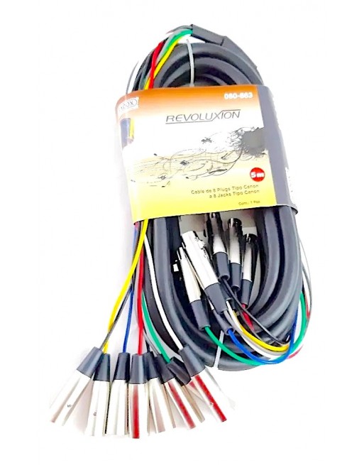 Extension Medusa sub Snake 5 Metros 8 Canales XLR