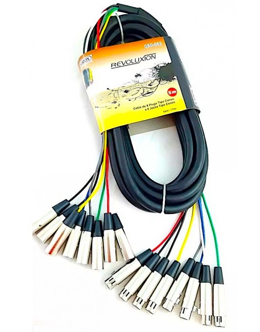 Extension Medusa sub Snake 5 Metros 8 Canales XLR