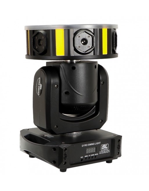 Luz Disco Cyclone Space laser RGB, Led gold & wash