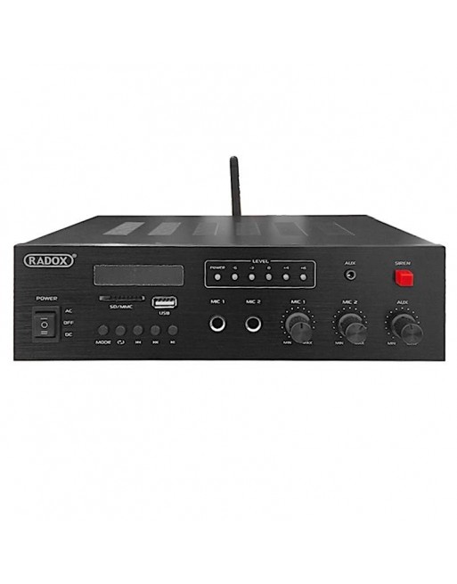 Amplificador Publidifusion 15w x 2ch BT 5.0, MP3, FM 120Vca y 12Vcd