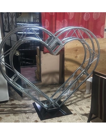 Estructura Corazon estructuras de 1 metro 20 X 20 Color Galvanizado Gris