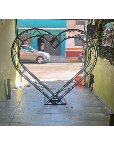 Estructura Corazon estructuras de 1 metro 20 X 20 Color Galvanizado Gris